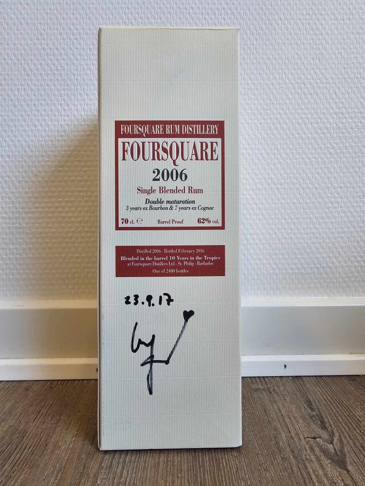 Foursquare 2006 Single Blended Rum Signed by Luca Gargano
